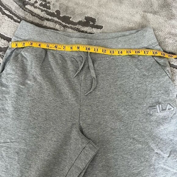 Fila Rib Cuffed Jogger Pants Elastic Tie Waist - Picture 7 of 8